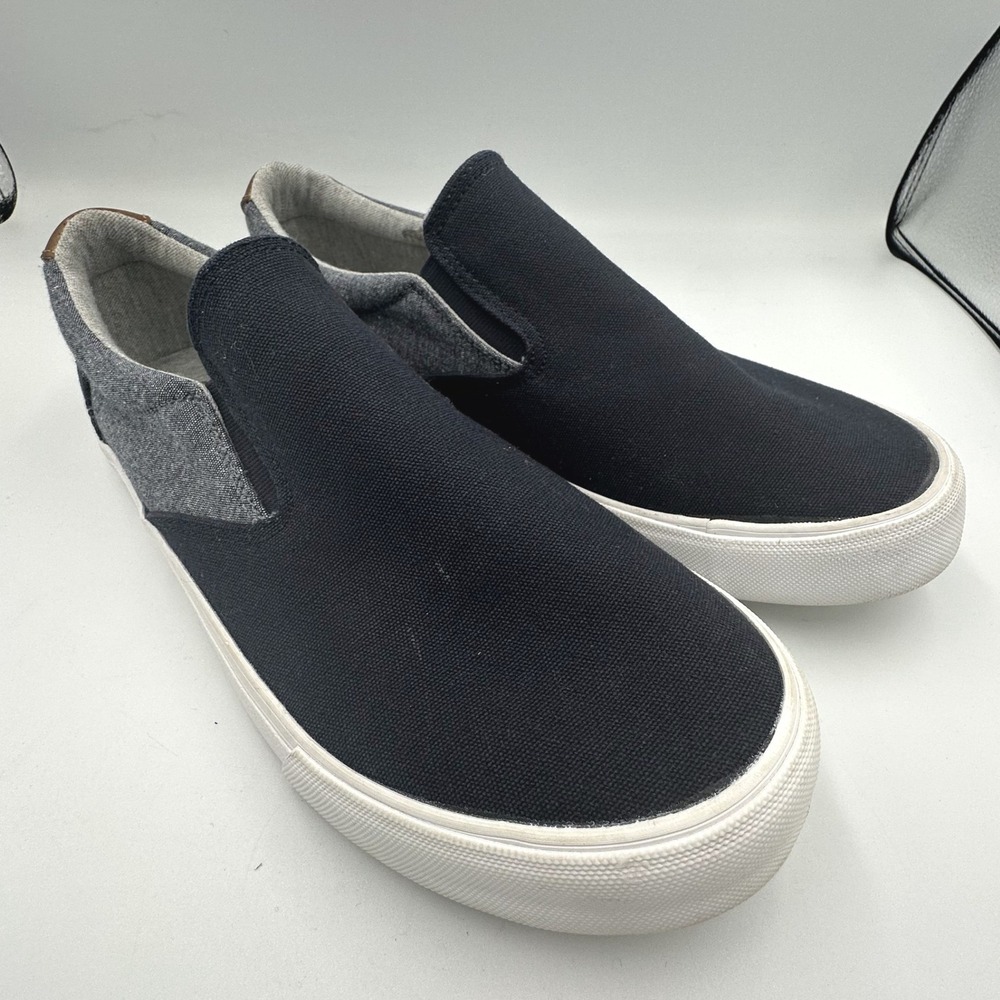 Crevo Mens Navy Blue Canvas Casual‎ Slip On Sneakers Size 12 Streetwear